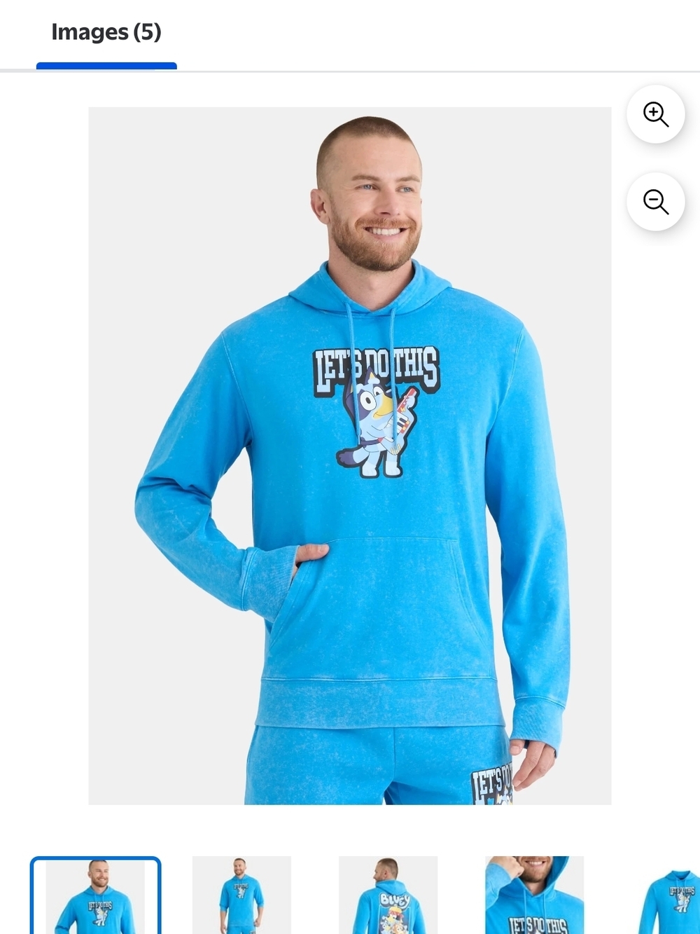 Men's Bluey 'Let's Do This' Graphic Hoodie